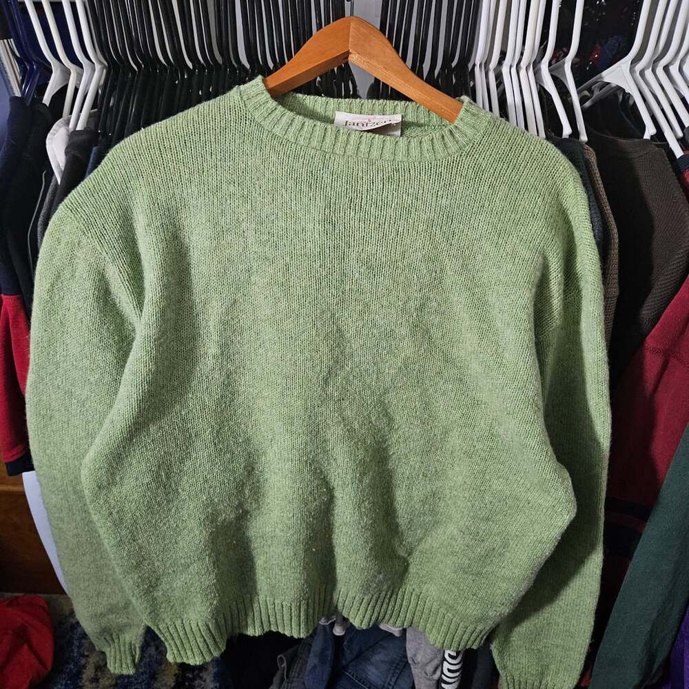 Jantzen Sweater Size M Green Crewneck Pullover Vintage